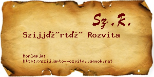 Szijjártó Rozvita névjegykártya
